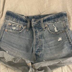 Distressed Denim Shorts